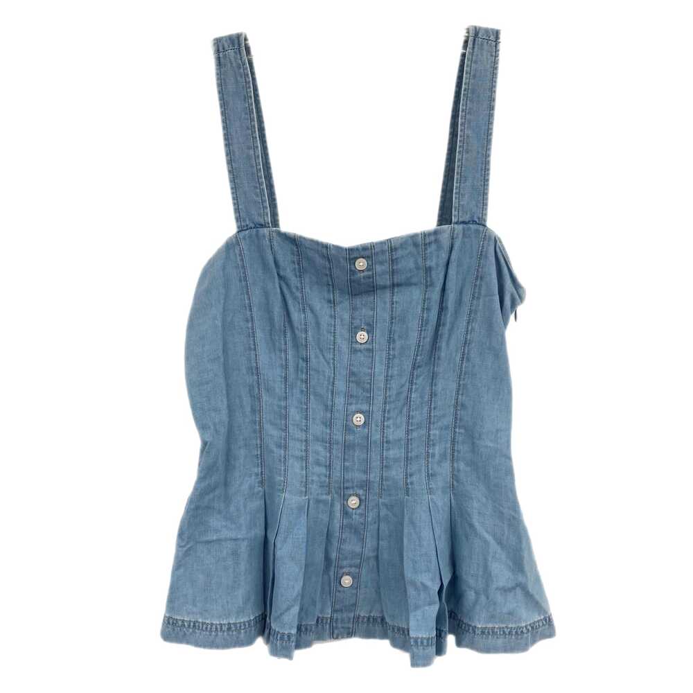 Veronica Beard Blue Pleated Denim Tank | Women’s Size 00